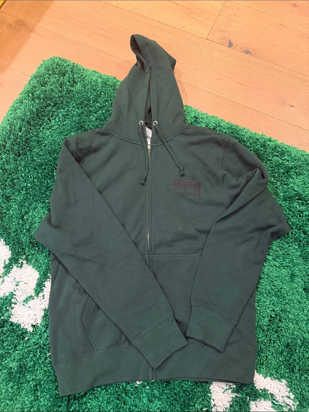 Stussy Los Angeles Chapter Hoodie Green Size Medium